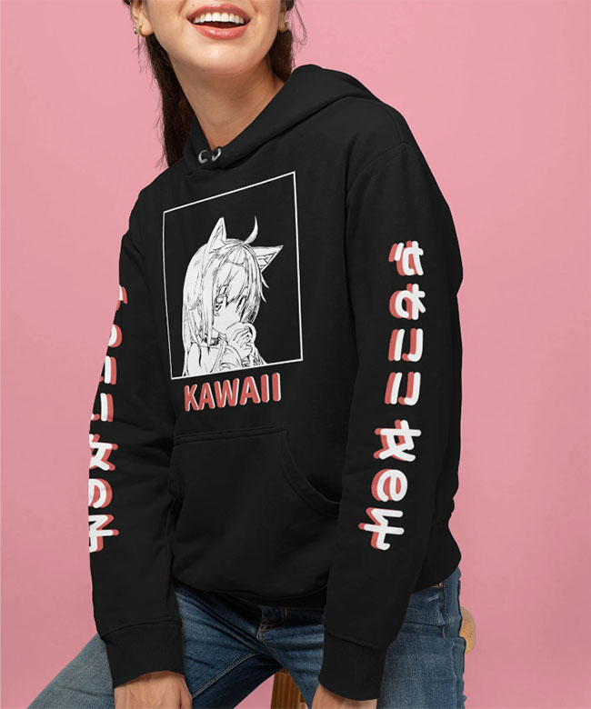 custom anime girl hoodie